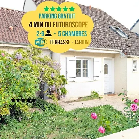Villa La Maison Glycine - 5 6 Lits - Proche Futuroscope Et Aquascope